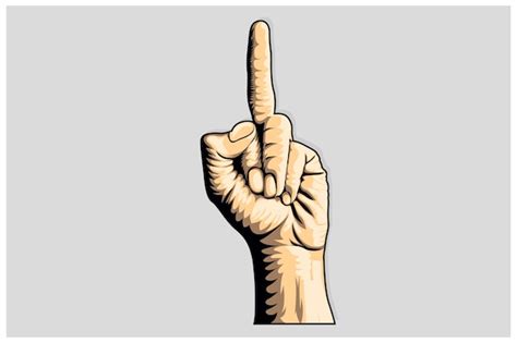 Premium Vector Hand Illustration With Fuck Gesture