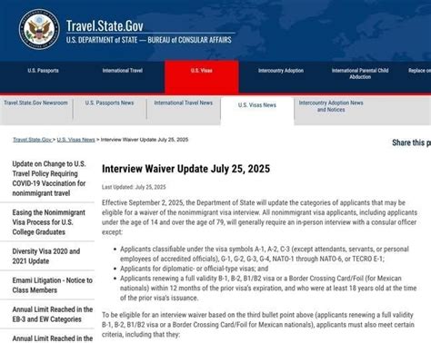 Quick Read Great News Us Visa Interview Waiver Announced