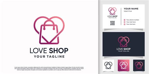 Love Shop Logo Design With Modern Concept Idea 12933654 Vector Art At