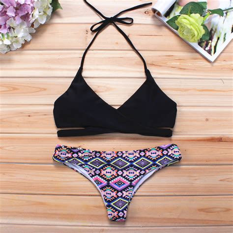 Hot Sale Sexy Nylon Women Colorful Beach Wear Two Piece Bikini Swimwear