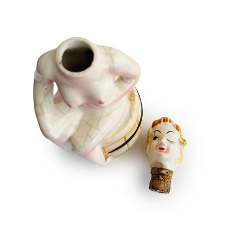 Vintage Nude Pin Up Decanter FUTURE LOTTO WINNER Artist Made Goods Publications And