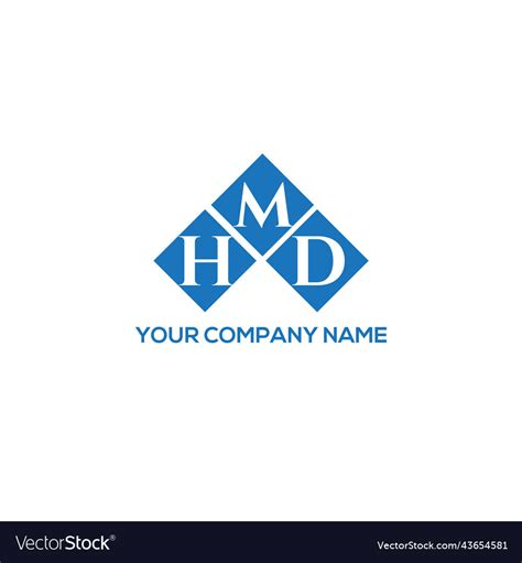 Hmd Letter Logo Design On White Background Vector Image