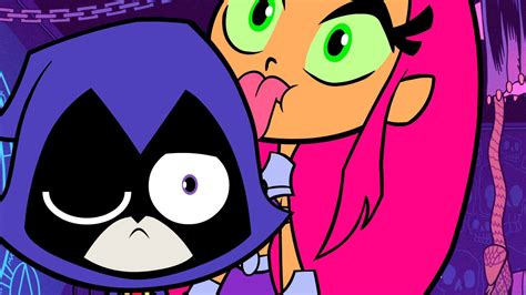 Image Starfire Licks The Gunk Off Raven Teen Titans Go Wiki Fandom