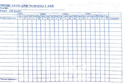 Blood Pressure Observation Chart Keski