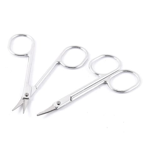 Uxcell Metal Beauty Tool Women Cosmetic Eyebrow Scissors Cutter 2pcs