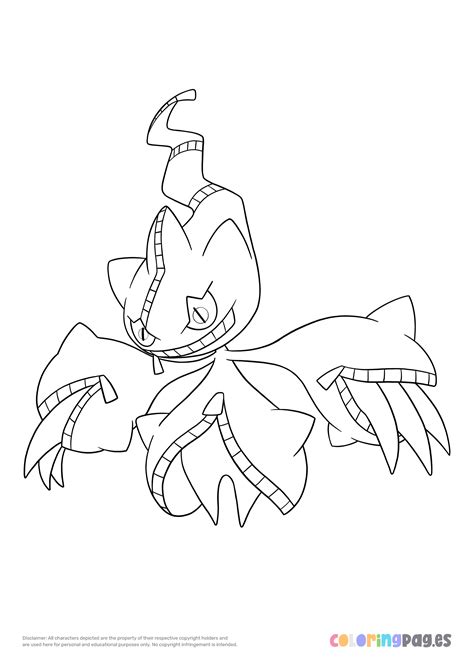 Mega Banette Coloring Page