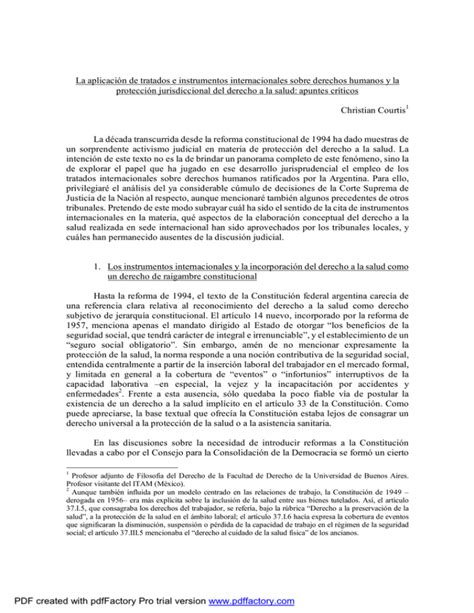 La aplicación de tratados e instrumentos internacionales sobre