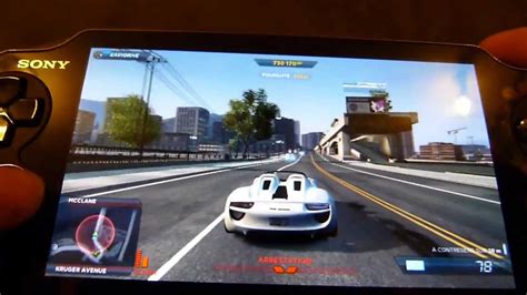 NFS Most Wanted Test Ps Vita YouTube