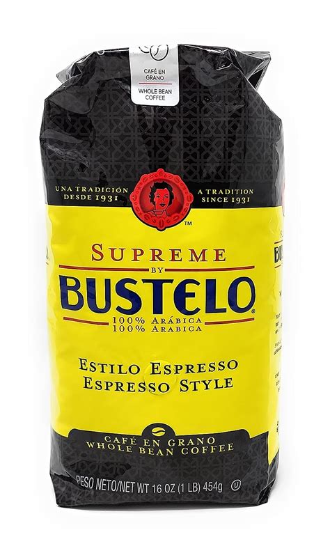 Supreme by Bustelo Café expreso de grano entero dos bolsas de 16