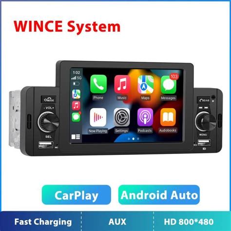 MP5 Carplay - autoradio Android 5 ", CarPlay, récepteur FM, Bluetooth ...