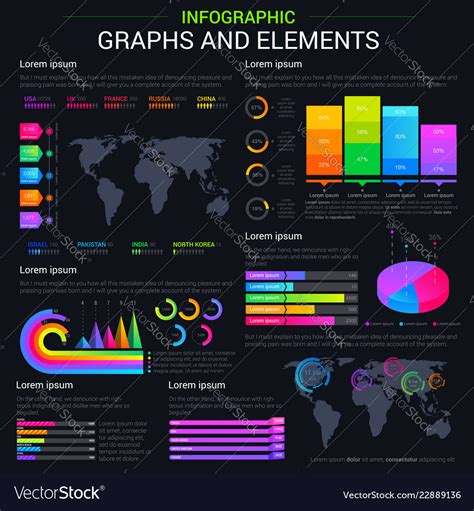 Infographic Charts And Graphs Elements Royalty Free Vector