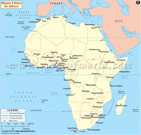 Major Cities In Africa Map – Map Vector