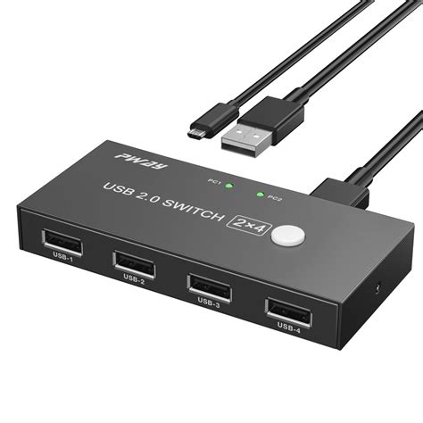 Amazon.com: PWAY USB 2.0 Switch, USB Switcher Selector 2 Computers ...