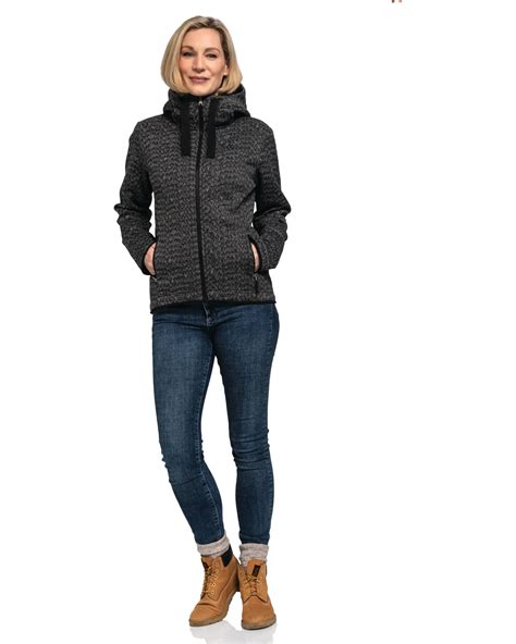 Sch Ffel Damen Fleecejacke Fleece Hoody Aurora L In Schwarz Kaufen