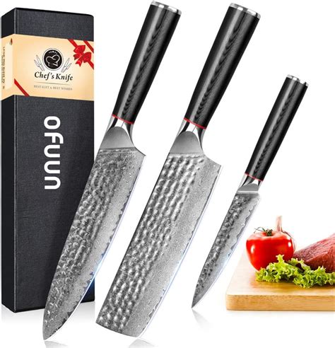 OFuun Coltelli Da Cucina Professionali Set Di 3 Pezzi Coltello