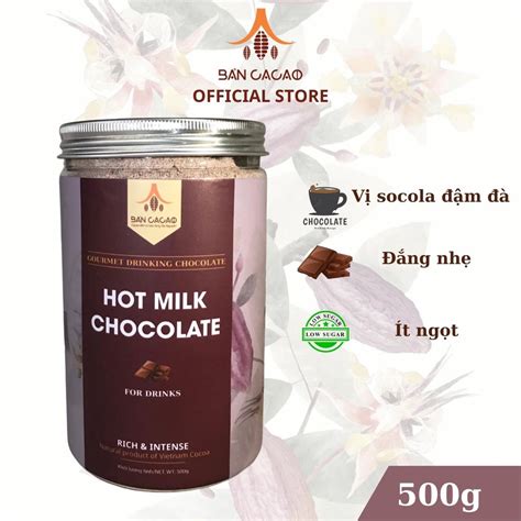 Bột socola nóng Cacao sữa Bản cacao Hot milk chocolate Thức uống đậm vị Socola Shopee