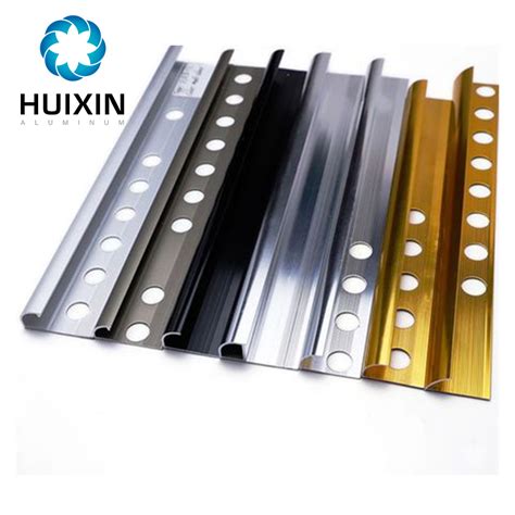 Foshan Metal Aluminum Round Open Tile Trim Black Edge Trim For Tile