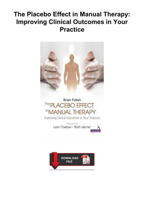 Pdffull Download The Placebo Effect In Manual Therapy Improving
