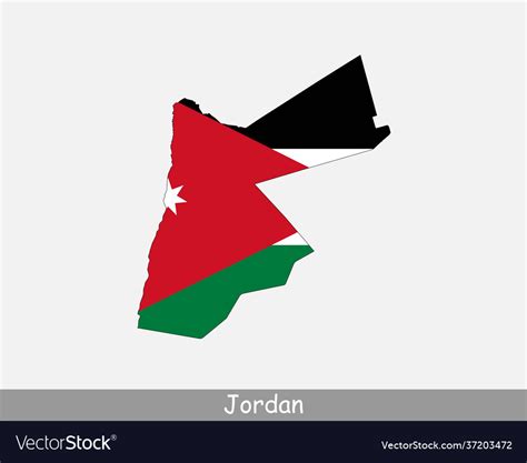 Jordan map flag Royalty Free Vector Image - VectorStock