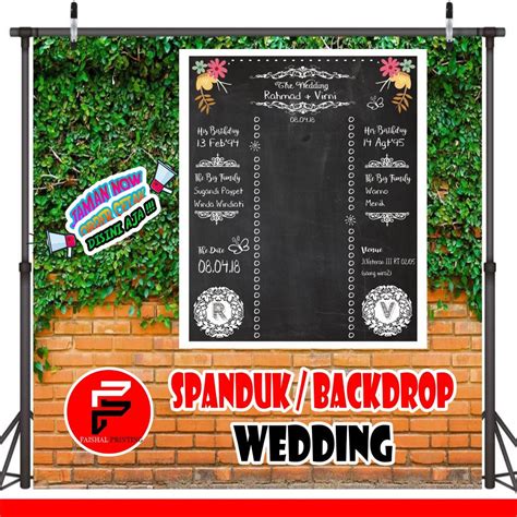 Jual Spanduk Banner Backdrop Wedding Pernikahan Ukuran X Meter