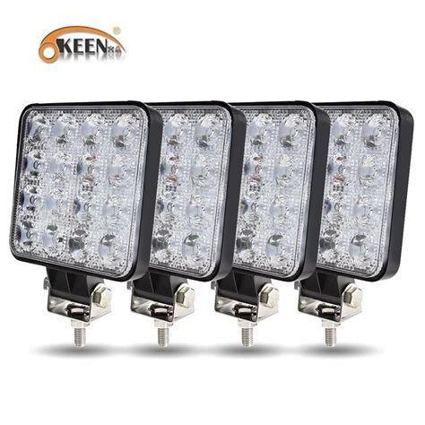 Okeen Led Light Bar 48w Led Bar Waterproof Square Spotlight Off Road