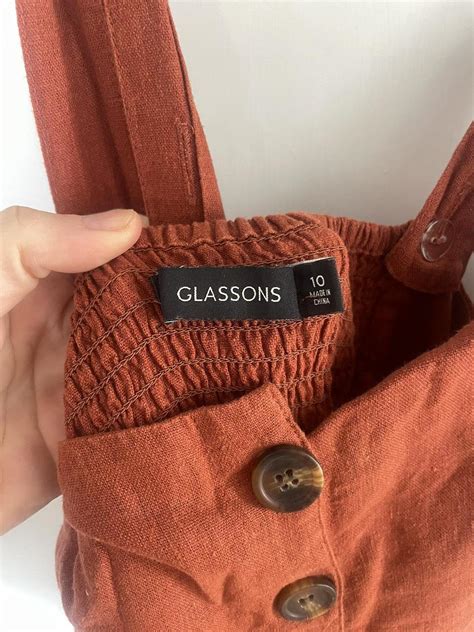 Glassons Linen Overalls Burnt Orange Size Depop