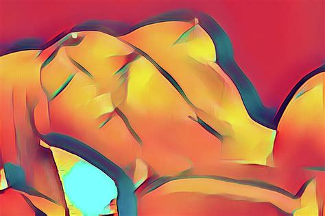Abstract Nude Woman Laying Back Digital Art By David Naman Fine Art America