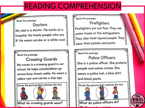 Community Helpers Reading Comprehension Passages and Questions Booklets