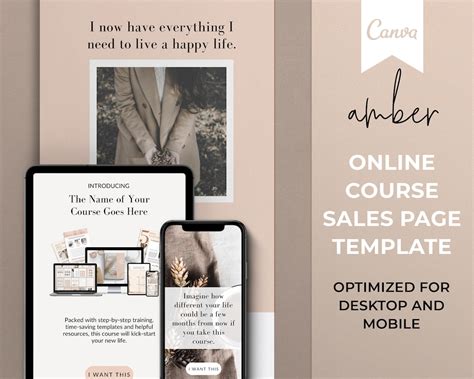 Online Course Template Canva