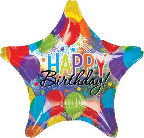 Ballon En Aluminium Satin Toile Happy Birthday Multicolore Po