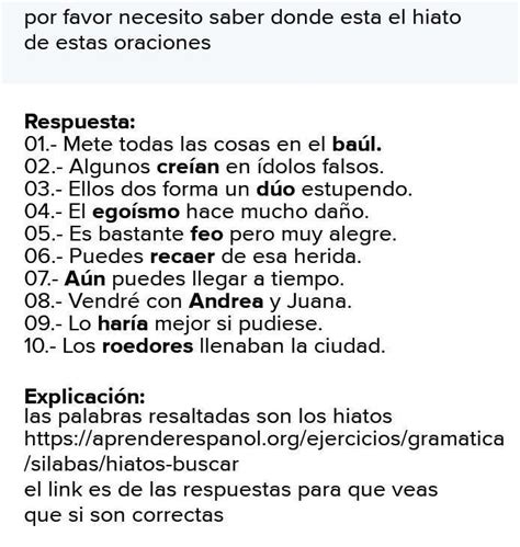 Construir Oraciones Con Palabras Que Tengan Hiatoayuda Es Para Hoy