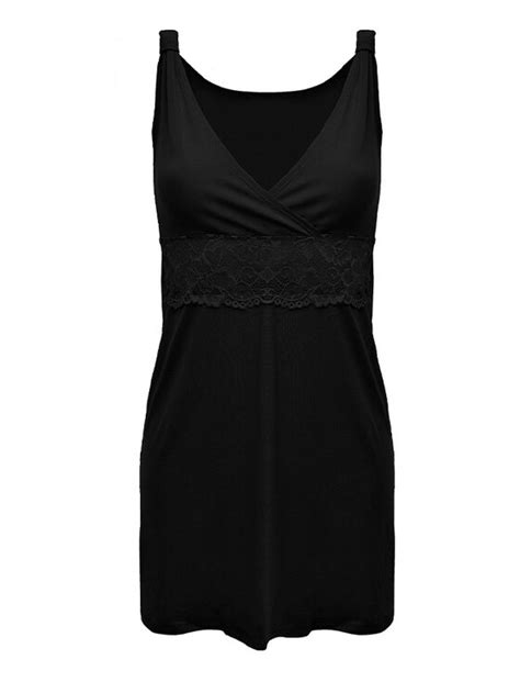 DKaren Lingerie Halka Stefania Czarny Classic Fit Modivo Pl