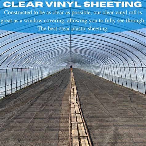 VBS - Clear Vinyl Sheeting - 20 Mil 4.5 Wide - Vinyl Plastic, Clear ...