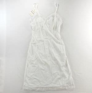 Vintage Intimates Sleepwear Vintage Slip White S S Lingerie Chemise Lace Intimate Soft