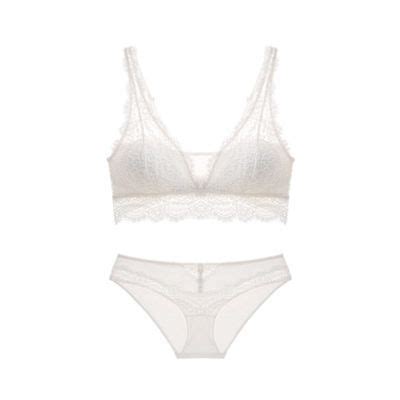 China Wireless Lingerie Eyelash Lace Sexy Girl Bra Panty Set China Stylish Underwear And Sexy