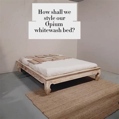 Opium Minimalistic Hand Carved Teak Bed In Whitewash Bali Abundance