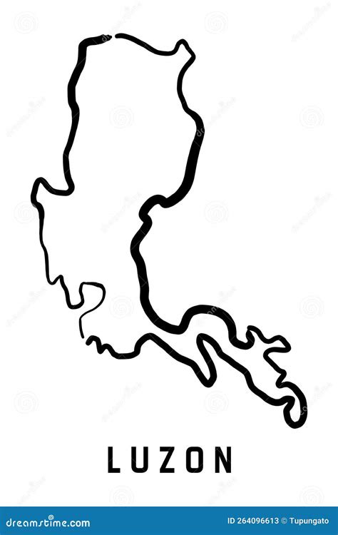 Luzon Island Southeast Asia Republic Of The Philippines Map Vector
