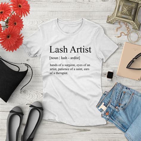 Lash Artist Definition T Shirt Lash Shirt Eyelashes Shirt Lash Etsy