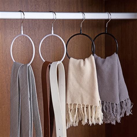 Circle Scarf Rack Belt Storage Tie Scarf Hanger Collar Storage Box Rack