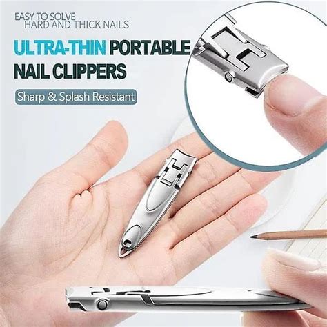 Ultra Thin Portable Nail Clippers Ultra Sharp Sturdy Fingernail And Toenail Clipper Cutters