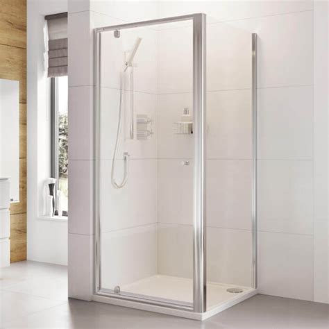 In6 V2 Pivot Shower Door And Side Panel 1000x1000mm In Chrome