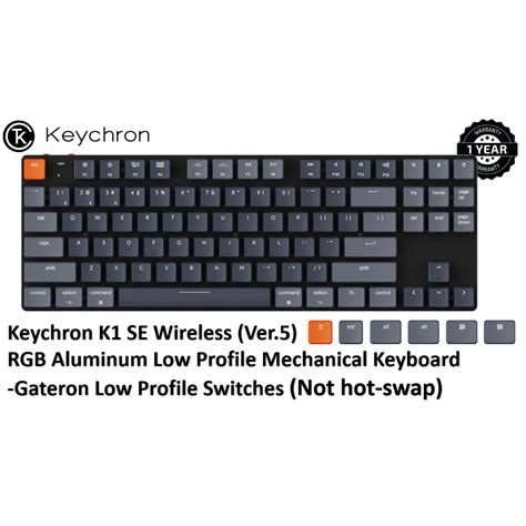 Keychron K Se Wireless Rgb Aluminum Low Profile Mechanical Keyboard K Se Not Hot Swap