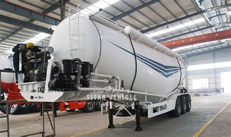 Titan Vehicle Axle Cbm Pneumatic Dry Bulk Cement Tank Trailers For Sale