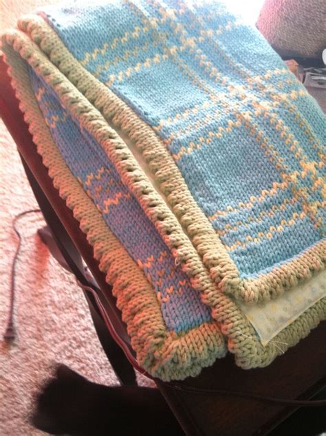 Knitting A Plaid Baby Blanket I Made Haven T Found It A Loving Home