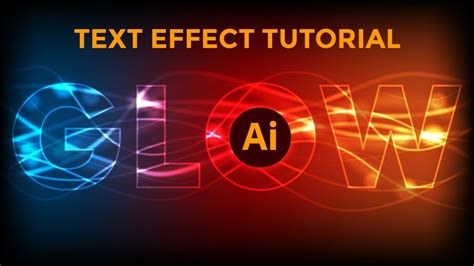 Glowing Light Text Effect Adobe Illustrator Tutorial YouTube