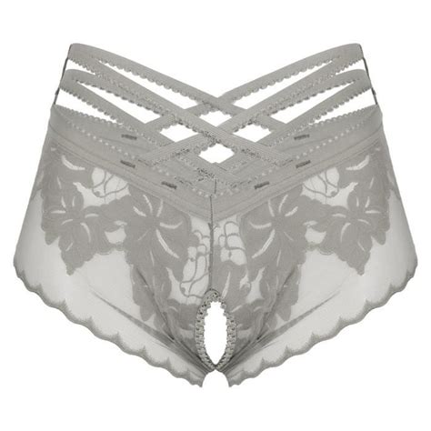 Yonghs Fr Sexy Homme Sissy Boxer Ouvert Avant String Coquin Hot Tanga Dentelle Slip Gay Culotte