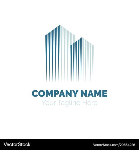 Real Estate Logo Design Template Building Vector Image