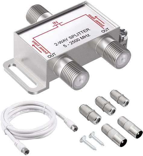 Tv Aerial Splitter Esynic 2 Way Tv Aerial Splitter 2 Way Coax Cable