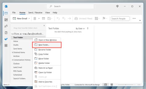 Cách tạo thư mục trong Microsoft Outlook