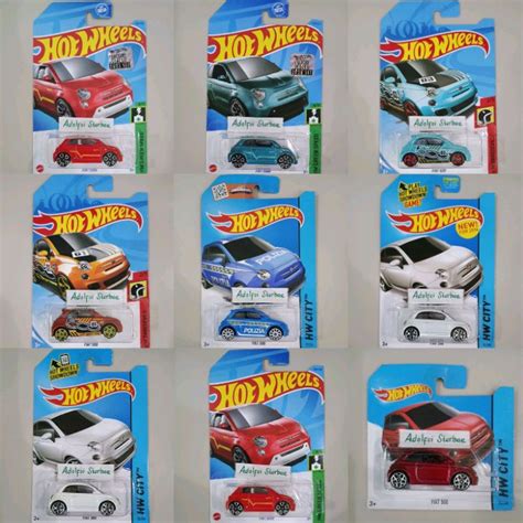 Jual Hotwheels Hot Wheels Fiat 500 Fiat500 500e E Short Card Akta Th